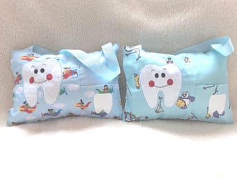 Personalized Tooth Fairy Pillow with Pocket, Handmade Kids Gift