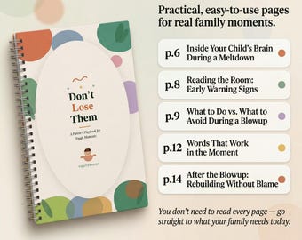 Parent-Teen Crisis Communication Toolkit - Teen De-Escalation Guide + Parent Scripts PDF Bundle