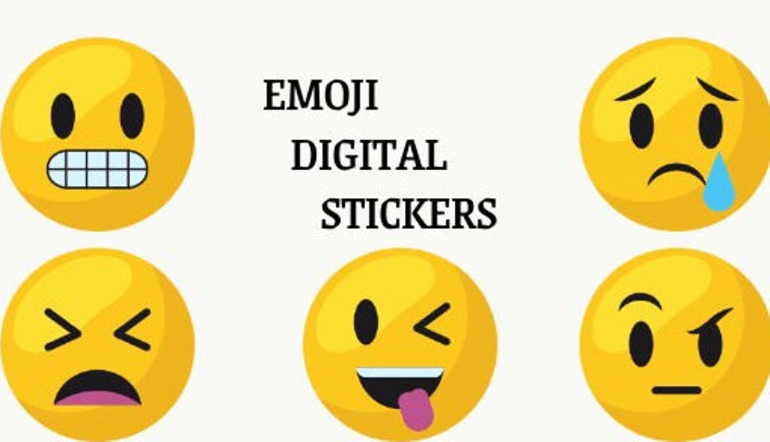 Goodnotes Emoji Stickers Printable Emoji Digital PNG Etsy