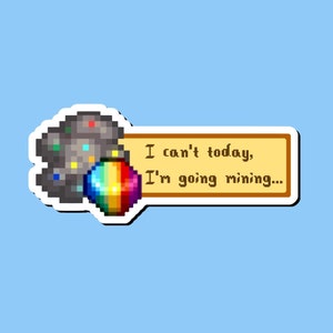 Stardew Valley Sticker, Stardew Mining Sticker, Geode Sticker, Prismatic Shard Sticker, Omni Geode, Gaming Sticker, Cozy Gaming Sticker