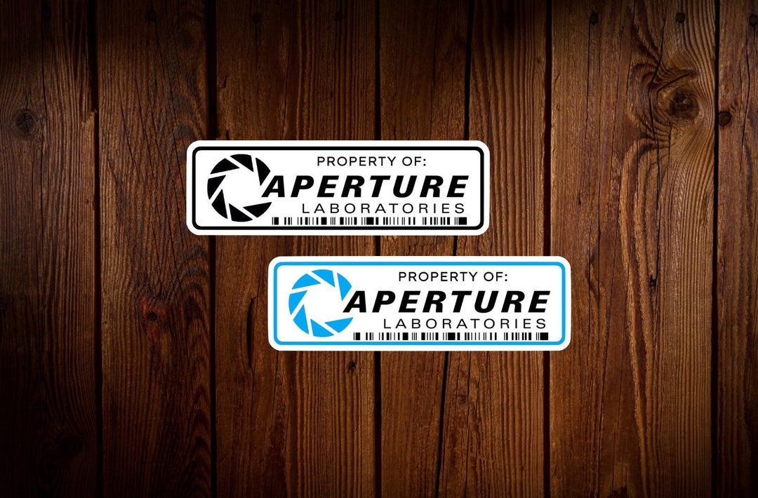Property of Aperture Laboratories Sticker, Portal Sticker, Aperture Laboratories Decal, Vinyl Water Resistant Gloss Die-Cut, Laptop portal 2