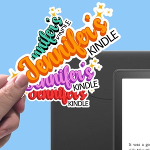 Custom Name Kindle Sticker, Personalized Bookish Sticker, Booktok, Book Lover Gift, Name Sticker, Reading Sticker, Custom Vinyl Die Cut