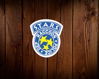 Raccoon City Police, 2 Inch Sticker, Gaming Art, Vinyl Water Resistant Gloss Die-Cut, STARS, Laptop, Phone Stickers, Resident Evil