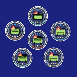 Dumpster Fire Work Humor Sticker, Dumpster Fire Response Team, Employee Team Assignment Stickers, Funny Work Sticker, Coworker, Weirdcore