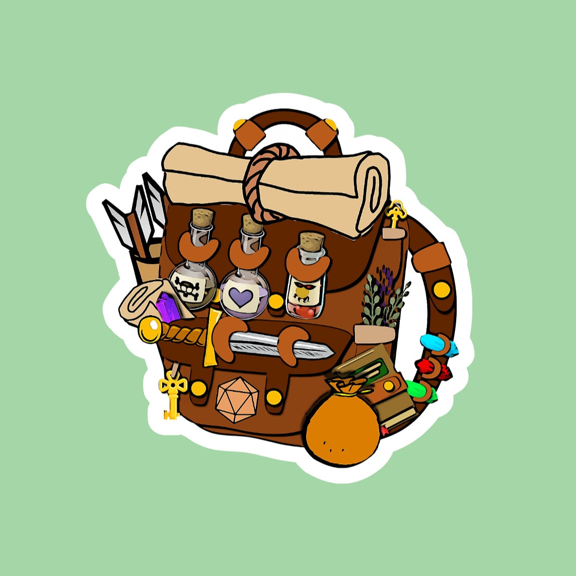 DND Stickers DND Bag Adventure Bag Sticker Bag of Holding Etsy