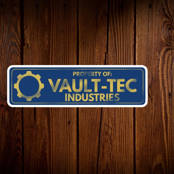 Sticker Fallout Vault-Tec, Vaulttec Industries, sticker Property of Vault-Tec, vinyle résistant à l'eau, sticker pour bouteille d'eau, autocollants pour flacons d'eau