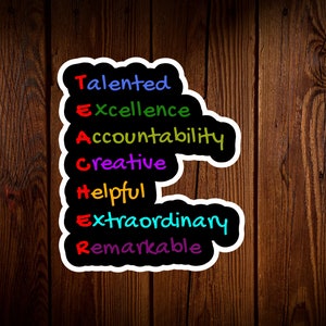 Teacher Sticker, Teaching Sticker, Education Sticker, Gloss Die Cut Sticker, Laptop Sticker, Planner Decal Water Bottle