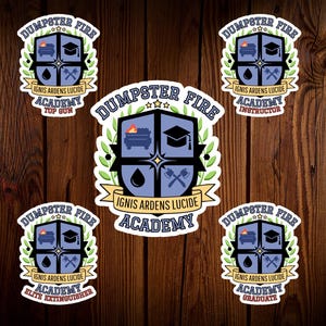 Dumpster Fire Academy Sticker, Dumpster Fire Sticker, Dumpster Fire College, Work Sticker, Laptop Sticker, Morale Sticker, Work Humor