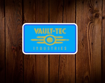 Fallout Sticker Vault-Tec, Vaulttec Industries, Gaming, Vinyl Water Resistant Gloss Die Cut, Water bottle, Laptop Decal