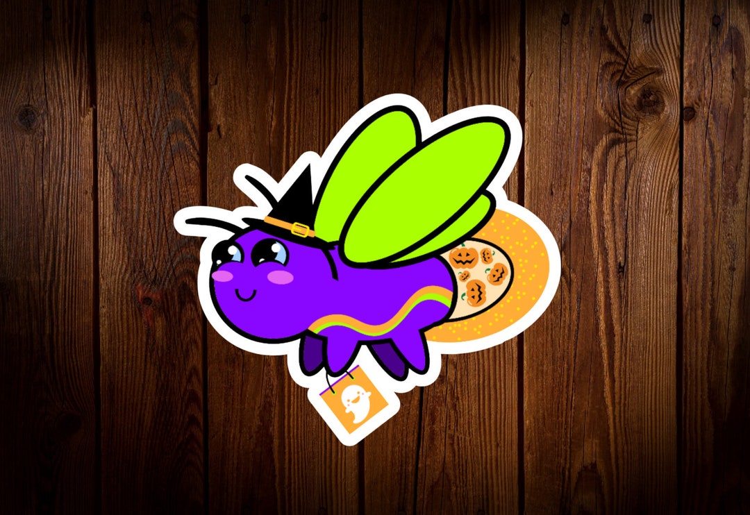 Firefly Sticker, Lightbug Decal, Halloween Sticker, Cute Bug, Trick or