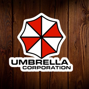 Umbrella Corporation, 3 Inch Sticker, Gaming Art, Vinyl Water Resistant Gloss Die-Cut, Water bottle, Laptop, Phone Stickers, Resident Evil