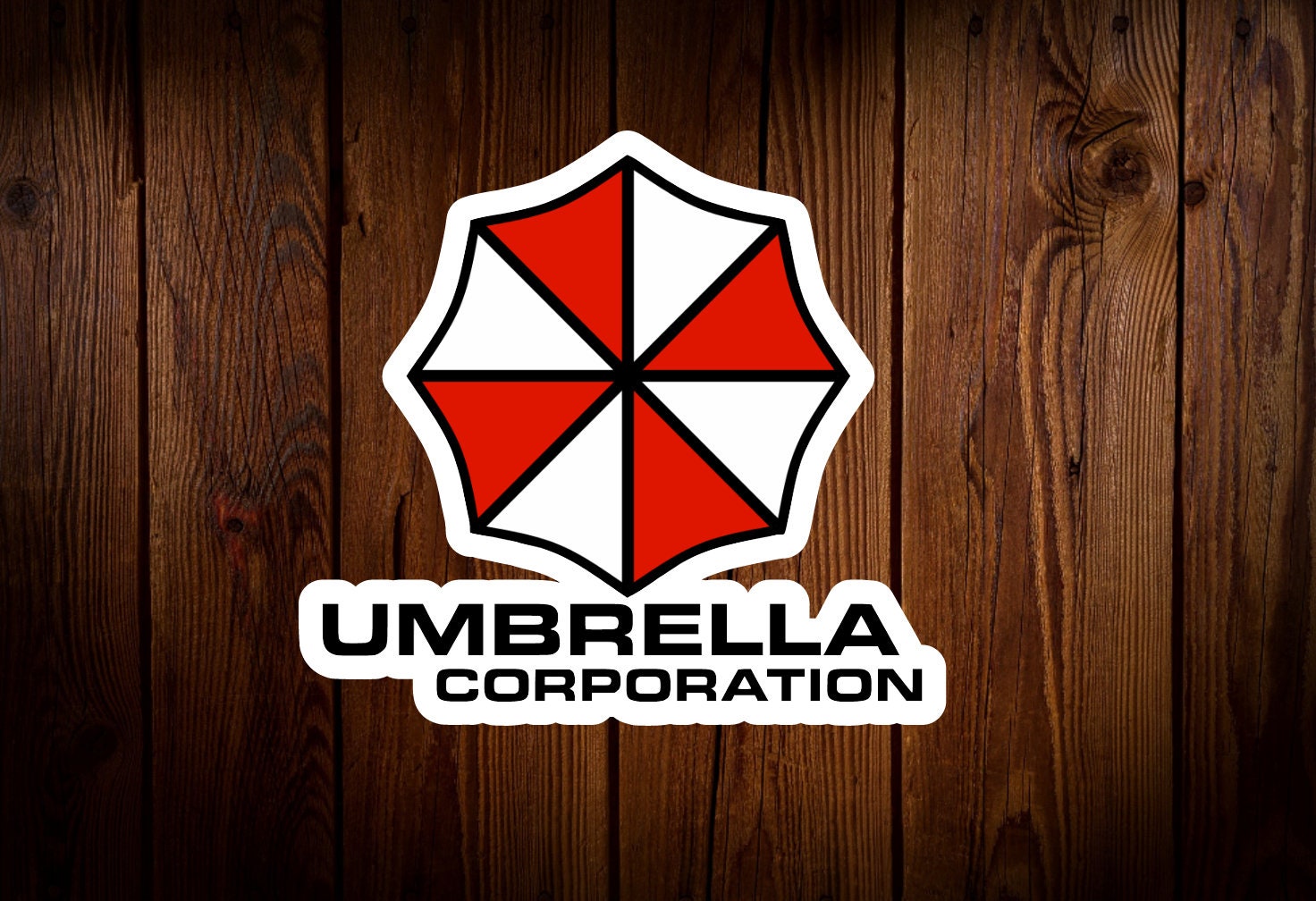 6-Piece Resident Evil Umbrella Corporation Car Emblem Badge Set - Decal Stickers