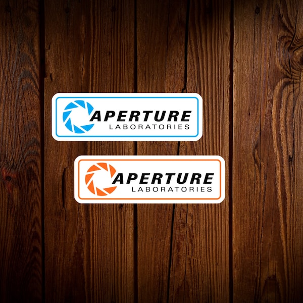 Aperture Laboratories Sticker, Portal Sticker, Aperture Laboratories Decal, Water Resistant Gloss Die-Cut, hydro flask stickers, portal 2