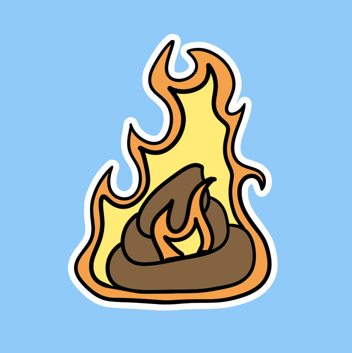 Fire Poop Emoji