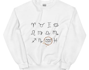 Aquarius Zodiac Sign Crewneck