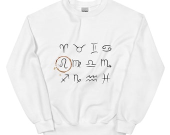 Leo Zodiac Sign Crewneck