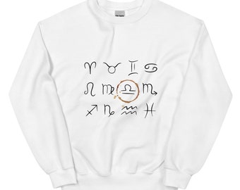 Libra Zodiac Sign Crewneck