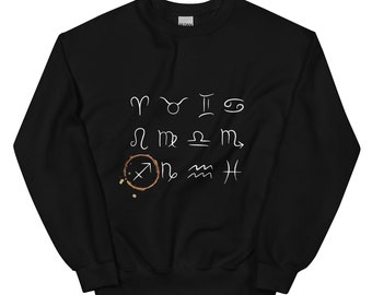 Sagittarius Zodiac Sign New Moon Crewneck