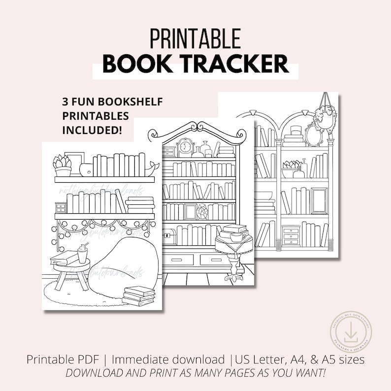 Book Tracker Printable Bundle - Printable Planner Insert Reading Log ...