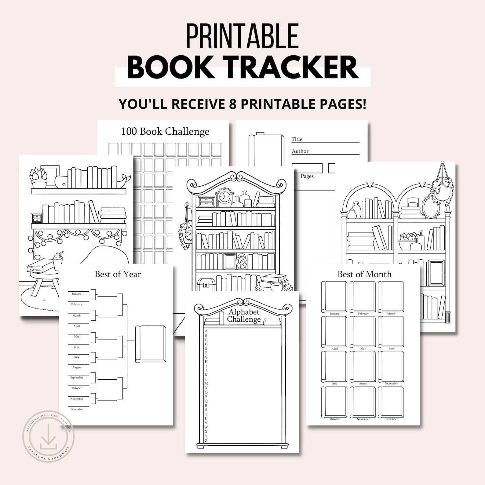 Book Tracker Printable Bundle Printable Planner Insert Reading Log Book Tracker Printable Bundle Printable Planner Insert Reading Log