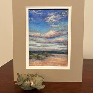 Warm Clouds Seascape, an original soft pastel painting by C.L. Russo