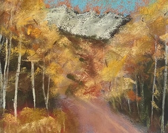 Country Road, an original soft pastel painting by C.L. Russo