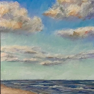 Soft Pastel Seascape, an original soft pastel painting by C.L. Russo