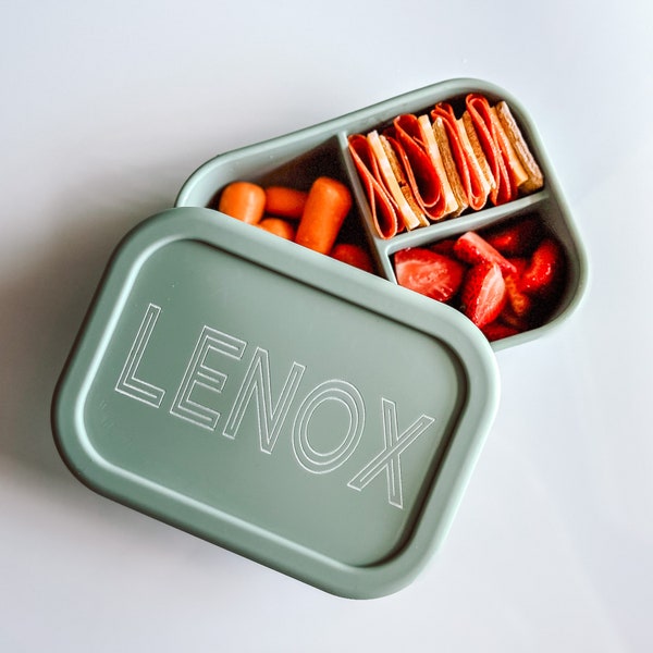 Silicon Bento Box, Custom Bento Box, Personalized Lunch Box, Silicone Lunch Box