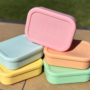 Personalized Lunch Box, Silicone Lunch Box school lunch box, Silicone Bento Box, Custom Bento Box,