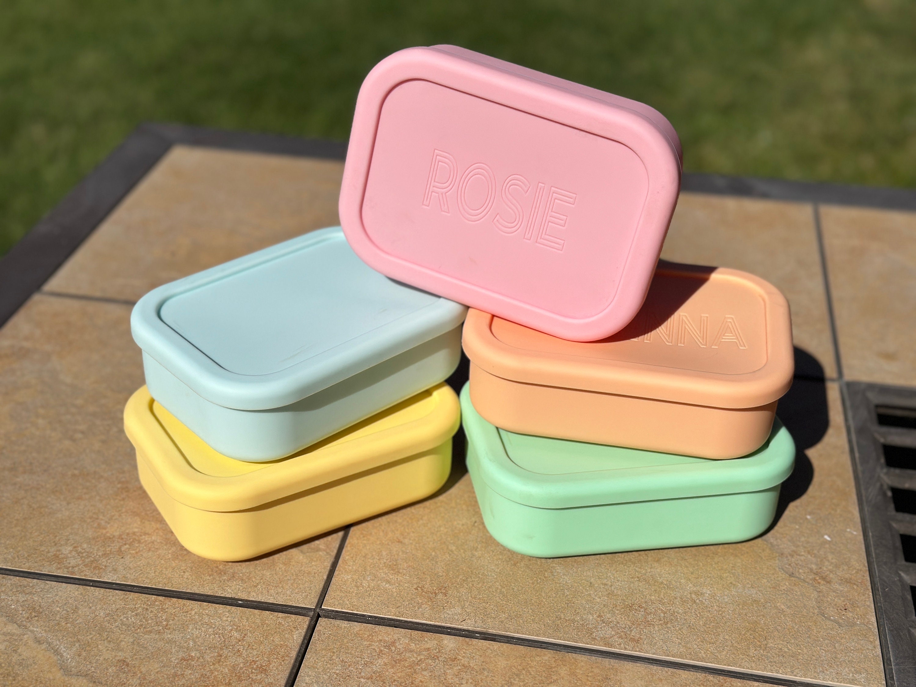 Silicon Bento Box, Custom Bento Box, Personalized Lunch Box, Silicone ...
