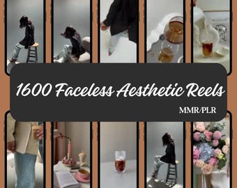 Lot de vidéos Faceless Reels, 1600 clips esthétiques courts pour créateurs numériques, pages thématiques et marketing en ligne