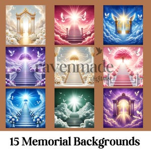 Elegant Memorial Backgrounds: RIP Tribute Designs (PNG & Canva)