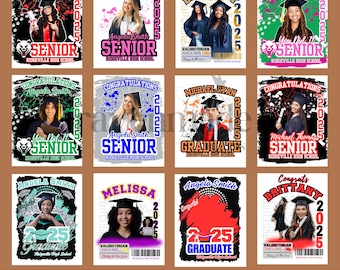 Graduation Shirt Designs: 40 Editable Grad Templates (Digital Download)