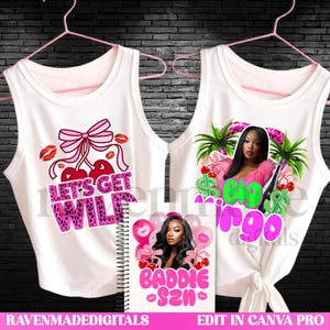 Birthday Cup, Shot Glass & T Shirt Design Bundle, 5 Editable Party Bucket Templates for Custom Birthday Merch Digital Download image 4