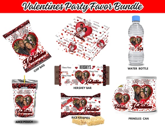 Valentine's Day Party Favor Bundle: Editable Vday Templates (Digital Download)
