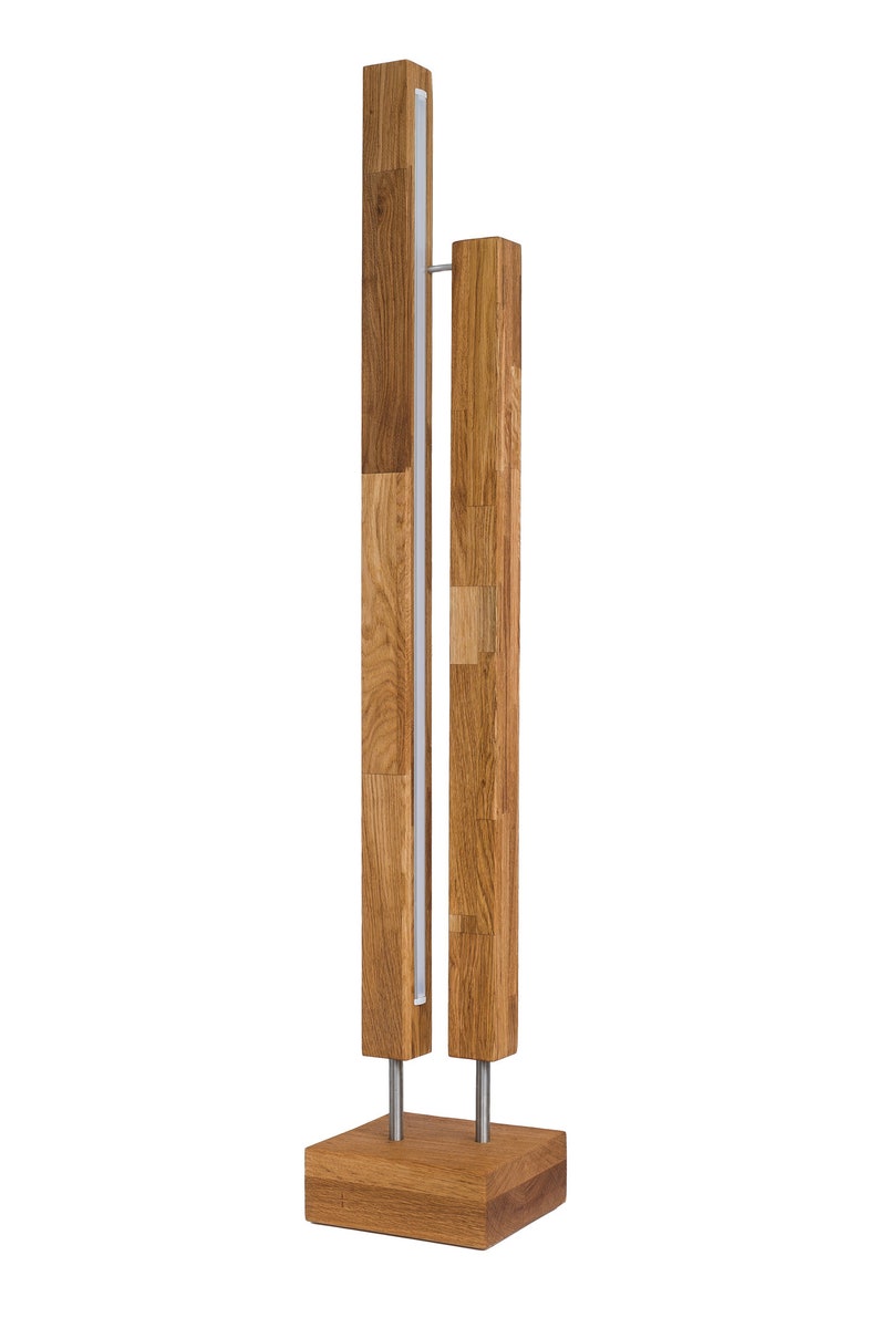 Floor lamp, floor lamp, floor lamp, living room lamp made of solid oak wood, LED, reading lamp, handmade image 7