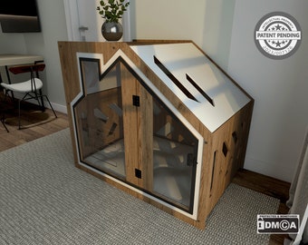BCL SCREWS Walnut Wooden Luxury Dog Crate - CUSTOM