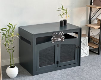 Doglog Dark Grey, Dog Crate, Wood Dog House, Modern Dog House, Dog Kennel, Dog Crate furniture, Pet Furniture, Wood Dog Kennel,  Dog House