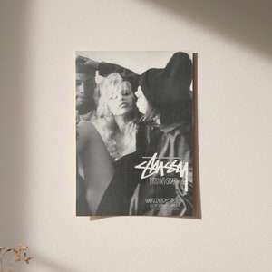 【NEW】Stussy Advertising Poster with Picture frame, Tracking, Free Shipping