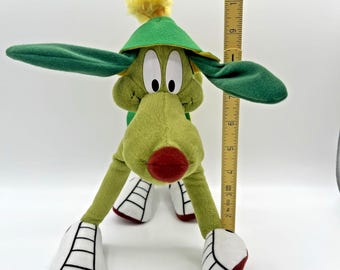 1997 Applause Marvin the Martian & K-9 Looney Tunes Poseable Plush Toy