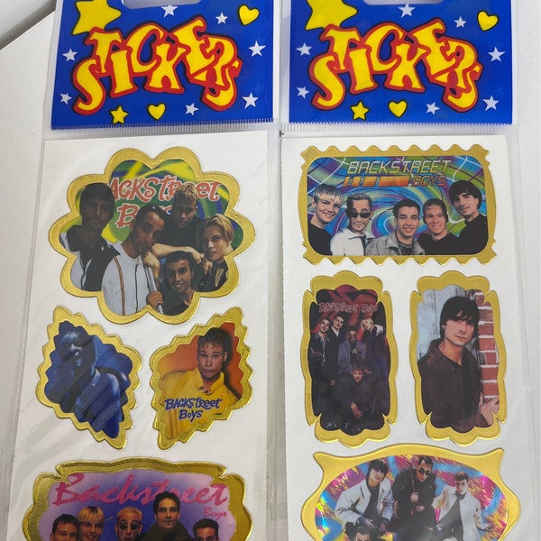 Vintage Backstreet Boys Music Band Stickers Made in Taiwan