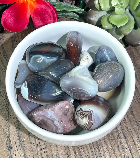 Botswana Agate Tumbled Stone: African Crystal for Healing