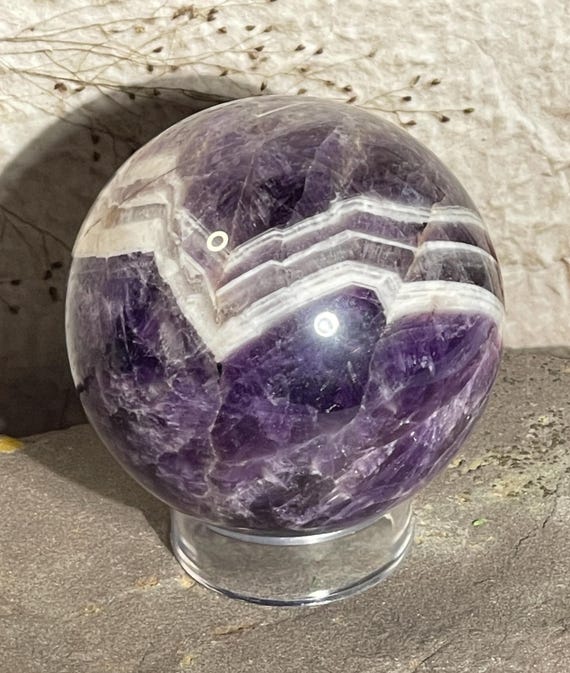 Chevron Amethyst Sphere