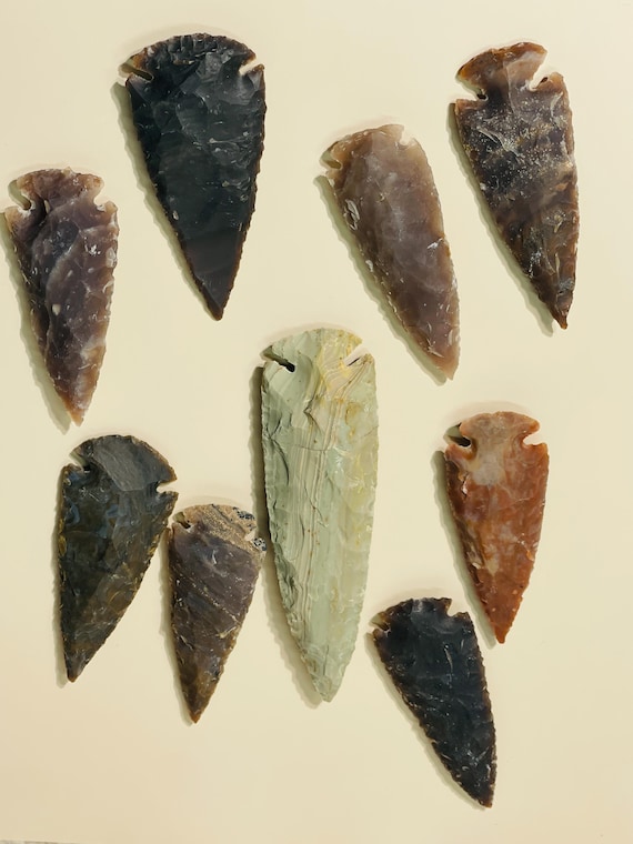 Fancy Jasper Arrowheads, 3 inch, 5 inch