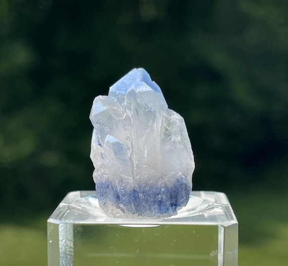 Dumortierite in Quartz Rough Point: Clarity Stone from Brazil