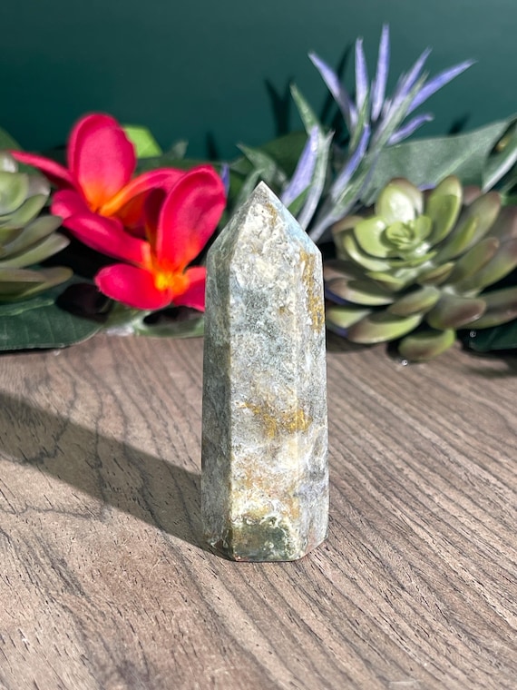 Moss Agate Tower/Tranquility/Heart Chakra/Gemini