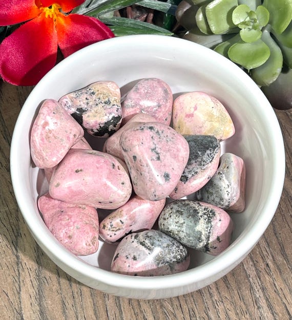 Rhodonite / Tumbled/ Pink Crystal/ Love/ Peru
