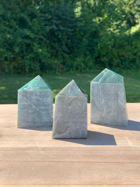 Green Jadeite Top Polished Point