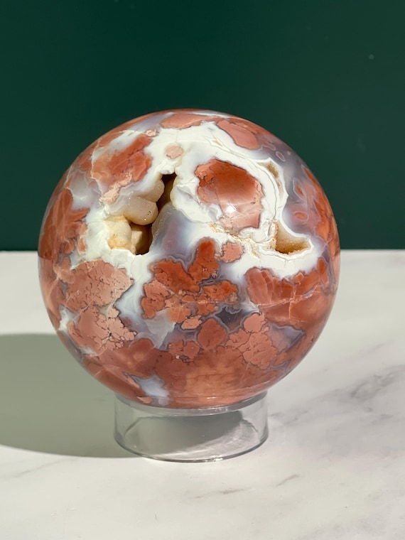 Pink Agate Sphere, Cotton Candy Agate