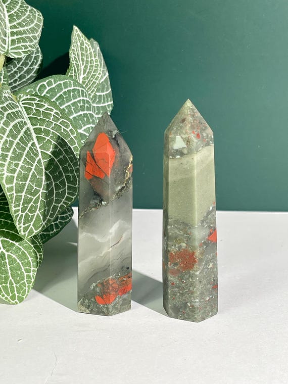 African Bloodstone Point/Root Chakra/Aries/Libra/Pisces/Spiritual Growth